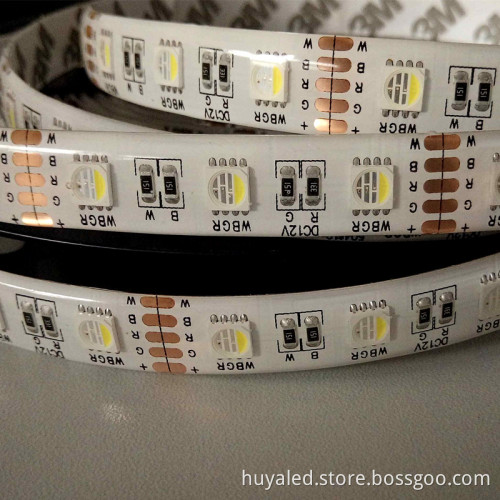 5050 LED Strip Light: 60LED/m DC12V/24V IP65 Waterproof RGBWW Flexible Strip